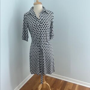 Laundry By Shelli Segal Blue and White Summer Dress